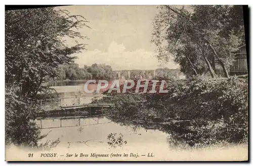 Cartes postales Poissy Sur le Bras Migneaux entre les Iles