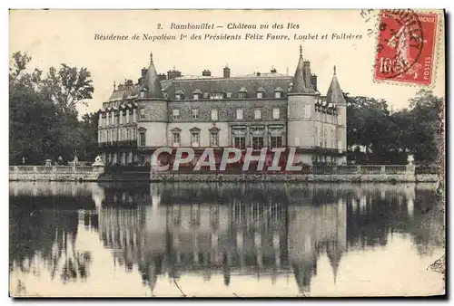 Ansichtskarte AK Rambouillet Chateau Vu des Iles Residence de Napoleon 1er des presidents Felix Faure Loubet et F