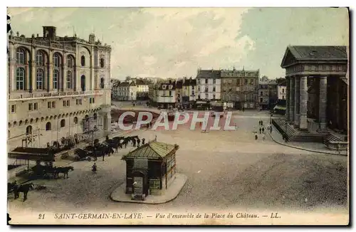 Cartes postales Saint Germain En Laye Vue d'Ensemble de la Place du Chateau