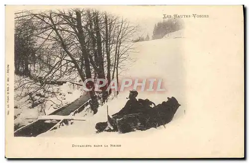 Cartes postales Douanes Hautes Vosges Douaniers dans la neige