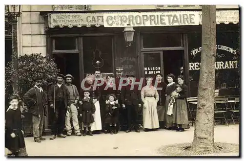 CARTE PHOTO Cafe Biere des Moulineaux
