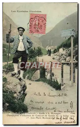 Cartes postales Championnat d&#39endurance des concours de guides du 24 juillet 1904 Jean-Marie Bordenave Alpini