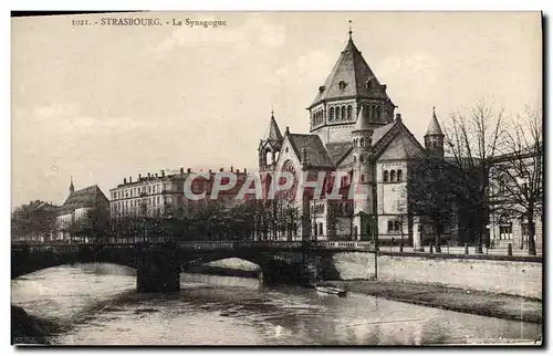 Ansichtskarte AK Judaica Juif Juda�ca Strasbourg La synagogue