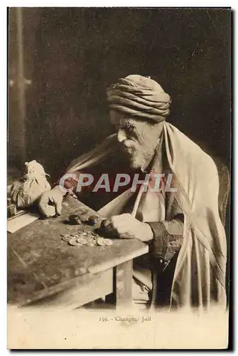 Ansichtskarte AK Judaica Juif Juda�ca Changeur juif Monnaie
