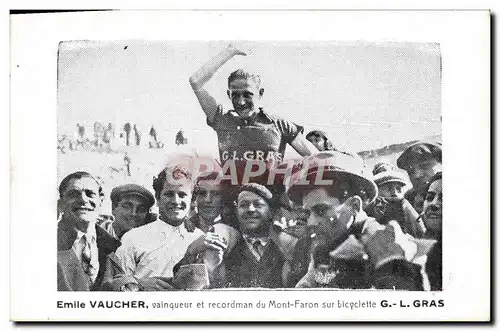 Cartes postales Velo Cycle Cyclisme Emile Vaucher vainqueur et recordman du Mont Faron sur bicyclette G L Gras