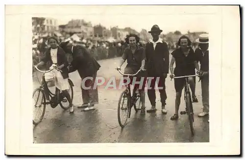 CARTE PHOTO Velo Cycle Cyclisme Femmes