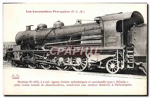 Cartes postales Train Locomotive Machine 1075