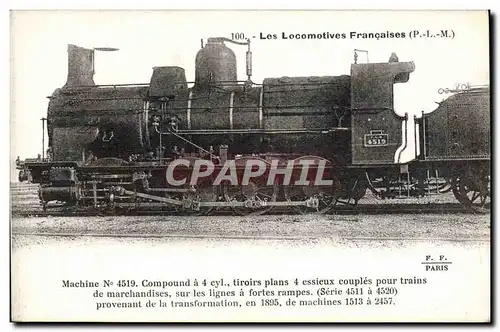 Ansichtskarte AK Train Locomotive Machine 4519