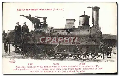 Cartes postales Train Locomotive Ancienne machine 520