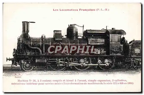 Cartes postales Train Locomotive Machine 36