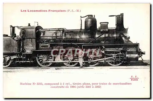 Ansichtskarte AK Train Locomotive Machine 3315