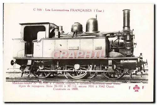 Cartes postales Train Locomotive Machine tender 30 108