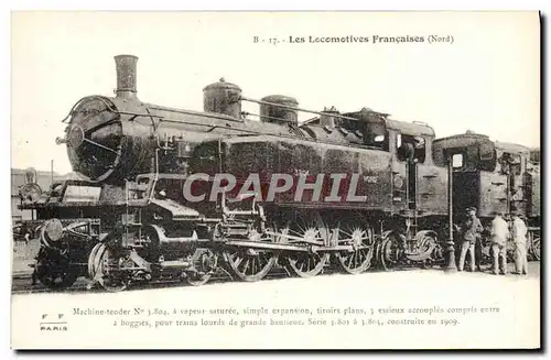 Ansichtskarte AK Train Locomotive Machine Tender 3 804