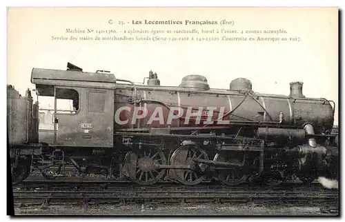 Cartes postales Train Locomotive Machine 140 1360