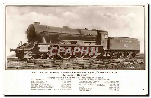 Ansichtskarte AK Train Locomotive Four cylinder express Engine E850 Lord Nelson Southern Railway