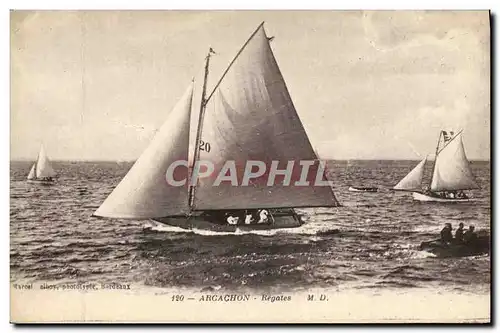 Cartes postales Bateau Voilier Arcachon Regates