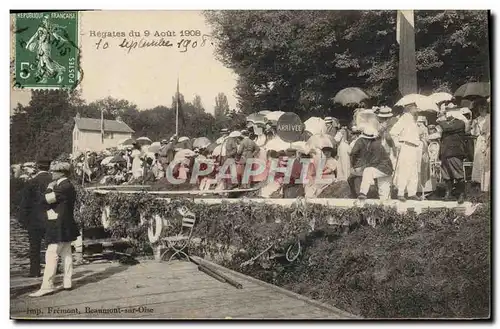 Ansichtskarte AK Bateau Voilier Regates du 9 aout 1908