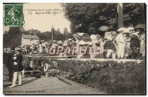 Cartes postales Bateau Voilier Regates du 9 aout 1908