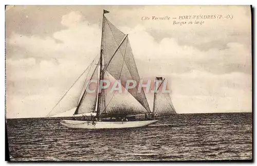 Cartes postales Bateau Voilier Port Vendres Barque au large