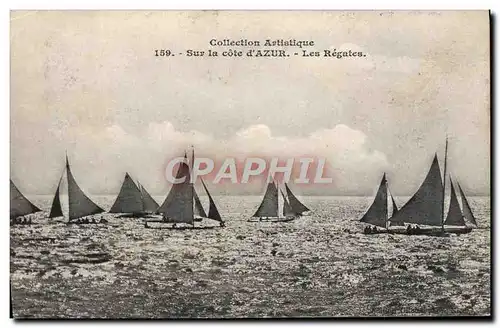 Cartes postales Bateau Voilier Sur la Cote d&#39Azur Les regates