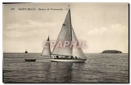 Cartes postales Bateau Voilier Saint Malo Bateau de promenade
