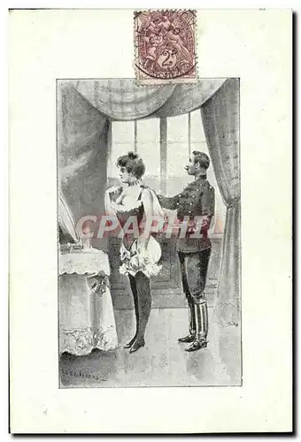Cartes postales Femme Nu erotique Soldat Militaria