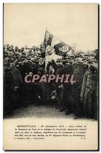 Ansichtskarte AK Militaria Mogneville 18 decembre 1914 6eme escadron du Train Mogneville