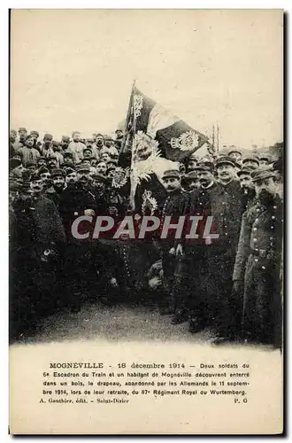 Cartes postales Militaria Mogneville 18 decembre 1914 6eme escadron du Train Mogneville