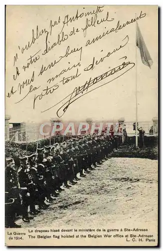 Ansichtskarte AK Militaria Le drapeau hisse devant le ministere de la guerre a Ste ADresse