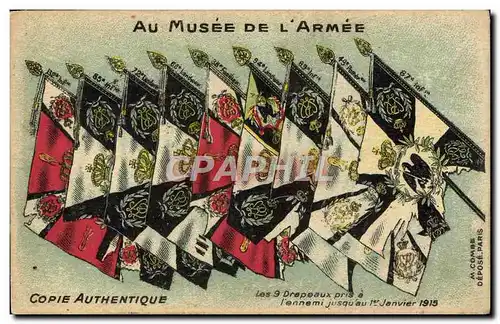 Cartes postales Militaria Musee de l&#39armee Drapeaux