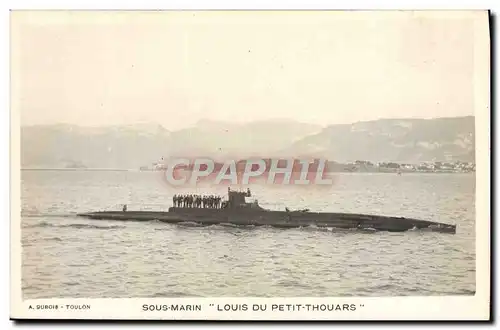 Ansichtskarte AK Bateau Sous marin Sous-marin Louis du Petit Thouars