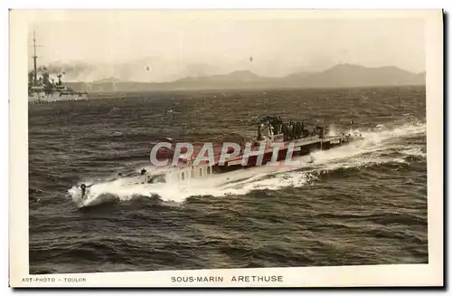 Cartes postales Bateau Sous marin Sous-marin Artethuse