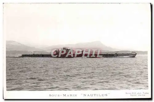 Cartes postales Bateau Sous marin Sous-marin Nautilus