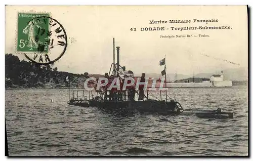 Ansichtskarte AK Bateau Sous marin Sous-marin Dorade Torpilleur submersbile