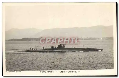 Cartes postales Bateau Sous marin Sous-marin Henri Fournier