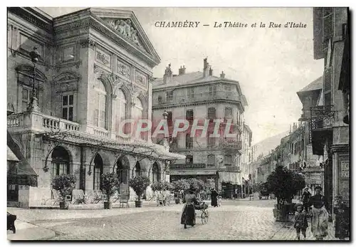 Cartes postales Chambery Le Theatre et la rue d&#39Italie