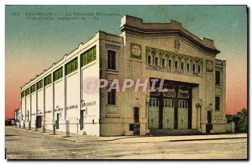 Ansichtskarte AK Maroc Casablanca Le Theatre municipal