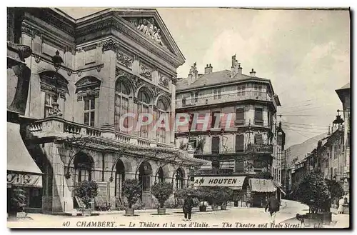 Cartes postales Chambery Le Theatre et la rue d&#39Italie