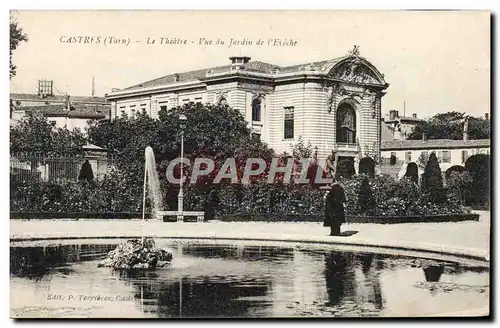 Ansichtskarte AK Castres Le Theatre Vue du jardin de l&#39eveche