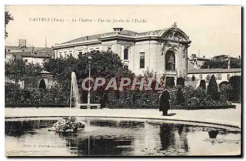 Cartes postales Castres Le Theatre Vue du jardin de l&#39eveche