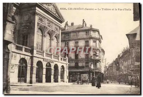 Cartes postales Le Theatre et la rue d&#39Italie Chambrey