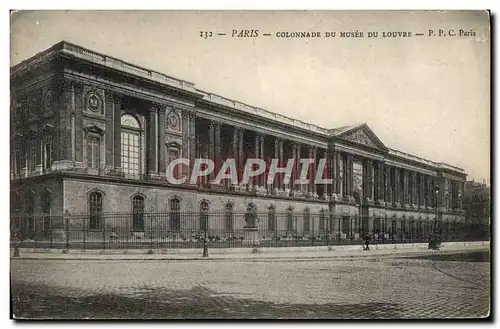 Cartes postales Paris Colonnade Du Musee Du Louvre