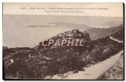 Cartes postales Eze Route de la Grande Corniche de Nice a Menton