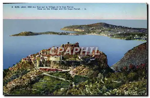 Ansichtskarte AK Eze Vue sur le Village et le Cap Ferrat