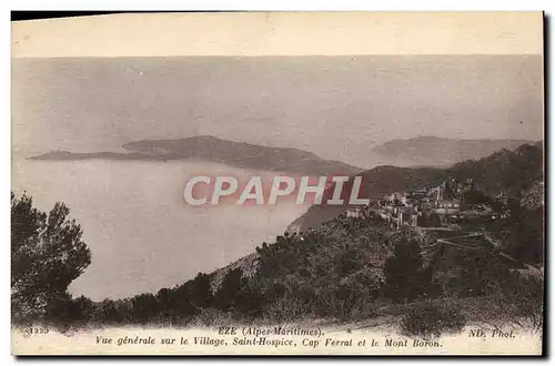 Ansichtskarte AK Eze Vue generale Sur le Village Saint Hospice Cap Ferrat et le Mont Boron