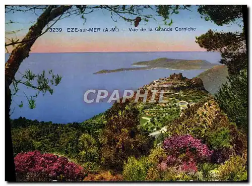 Cartes postales Eze Sur Mer Vue de la grande Corniche