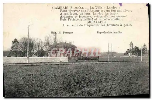 Cartes postales Gambais La villa Landru