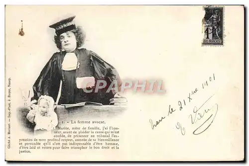 Cartes postales La femme avocat