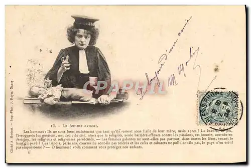 Cartes postales La femme avocat