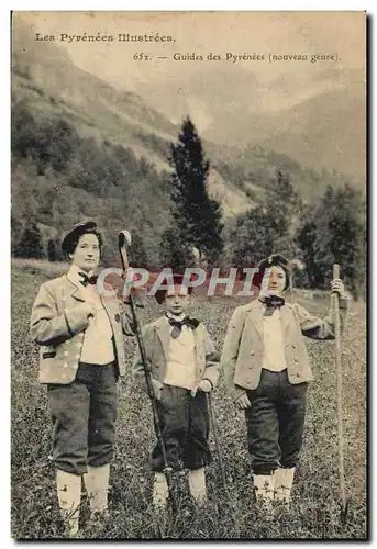 Cartes postales Alpinisme Guides des Pyrenees nouveau genre Folklore